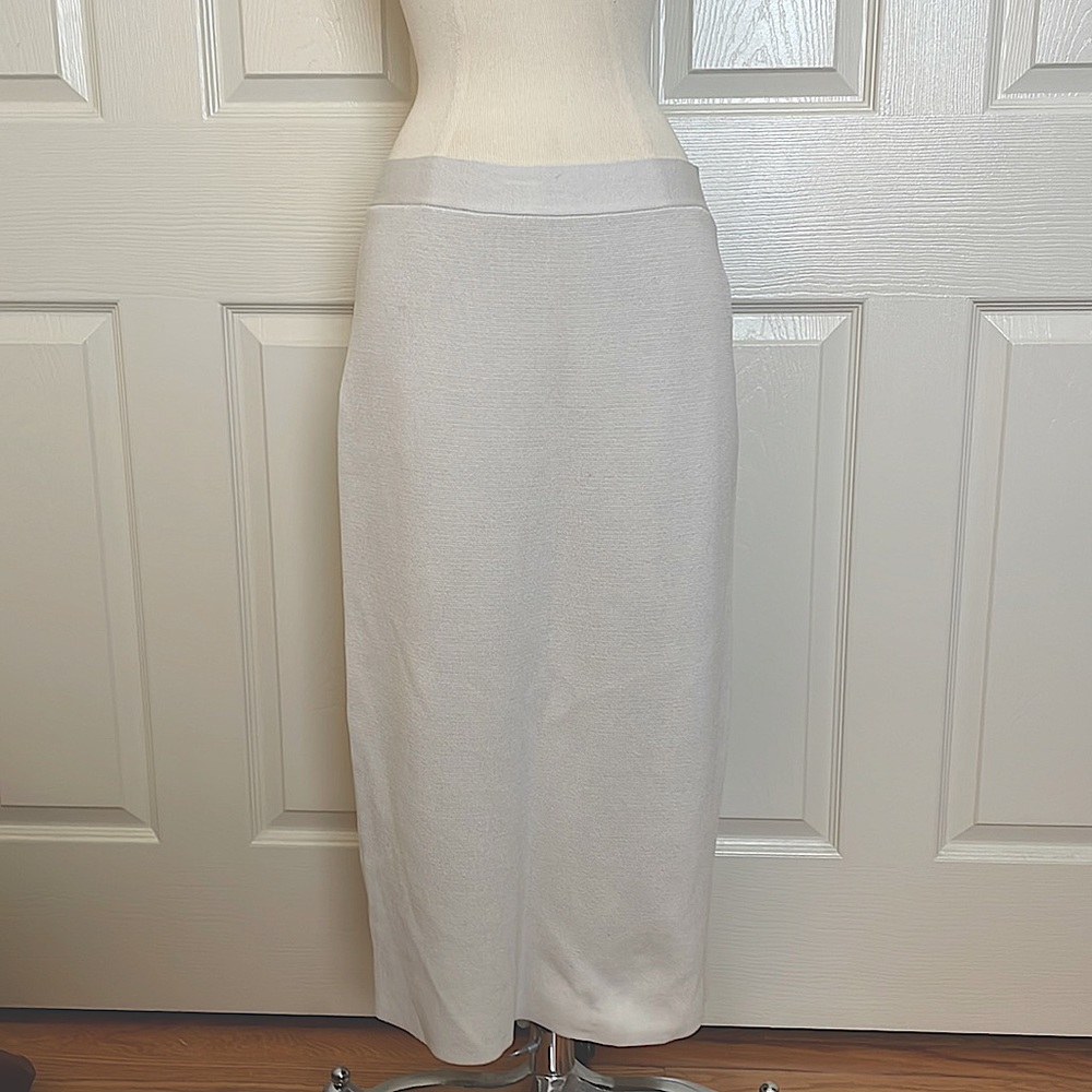 Eileen Fisher Bone Colored Knit Maxi Skirt Size XS